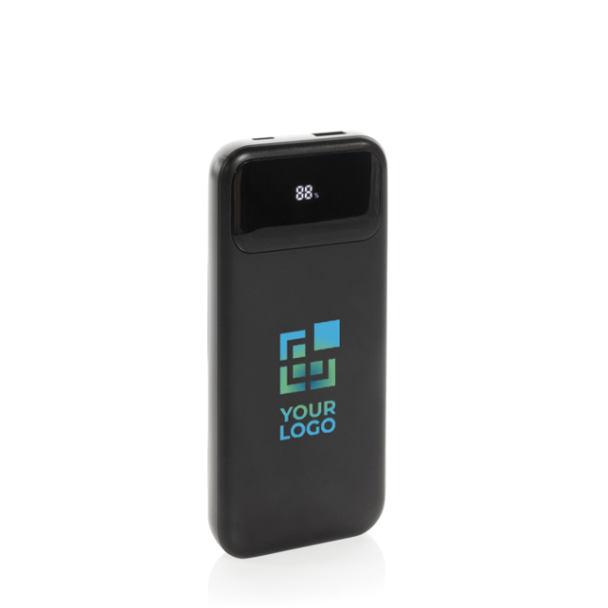 Powerbank com cabos integrados e ecrã digital 10 000 mAh