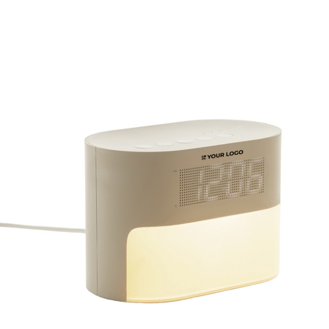 Relógio despertador eco com luz gradual e paisagens sonoras relaxantes