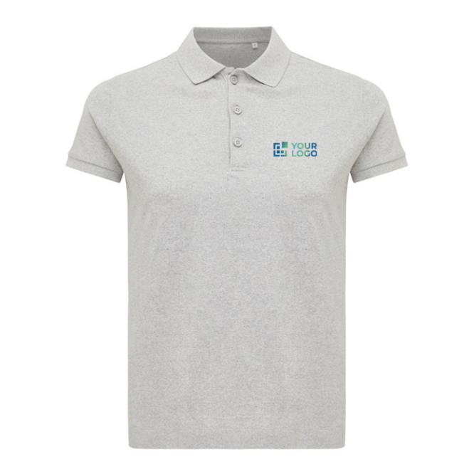 Polo piqué de algodão reciclado mulher casual fit 220 g/m2 Iqoniq 