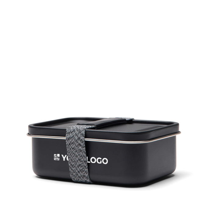 Lancheira de aço inoxidável reciclado com fita elástica 750 ml