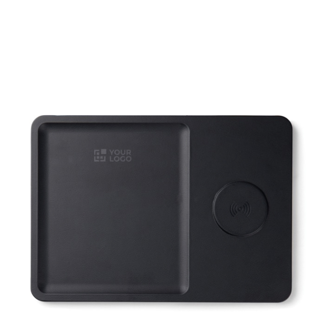 Carregador sem fios de secretária ecológico com tabuleiro organizador