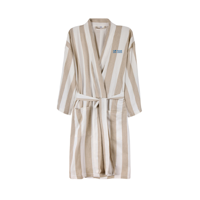 Saída de praia algodão reciclado tipo hammam com ajuste L/XL 200 g/m2