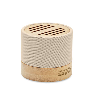 Coluna de som de RPET em bambu com conexão 5.0 e viva-voz Conscious