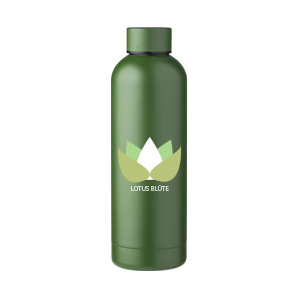 garrafa de aço reciclado acabamento mate Garrafa térmica personalizada de aço reciclado acabamento mate 500 ml