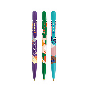 Caneta de plástico com clipe personalizável e tinta azul BIC®